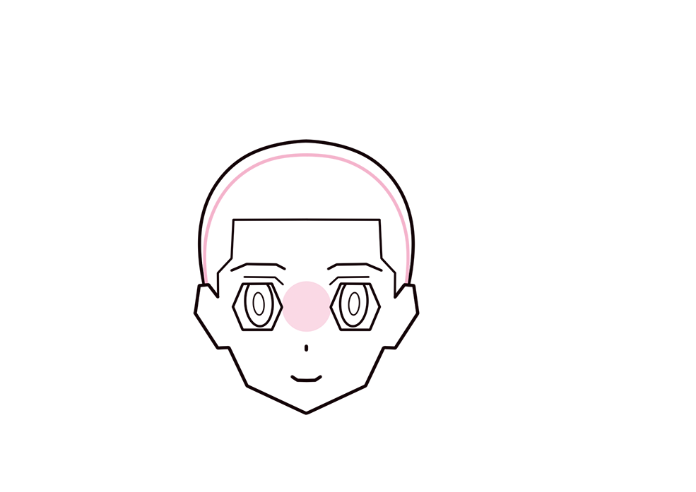 How to Draw a Manga Kid Face in Front View 