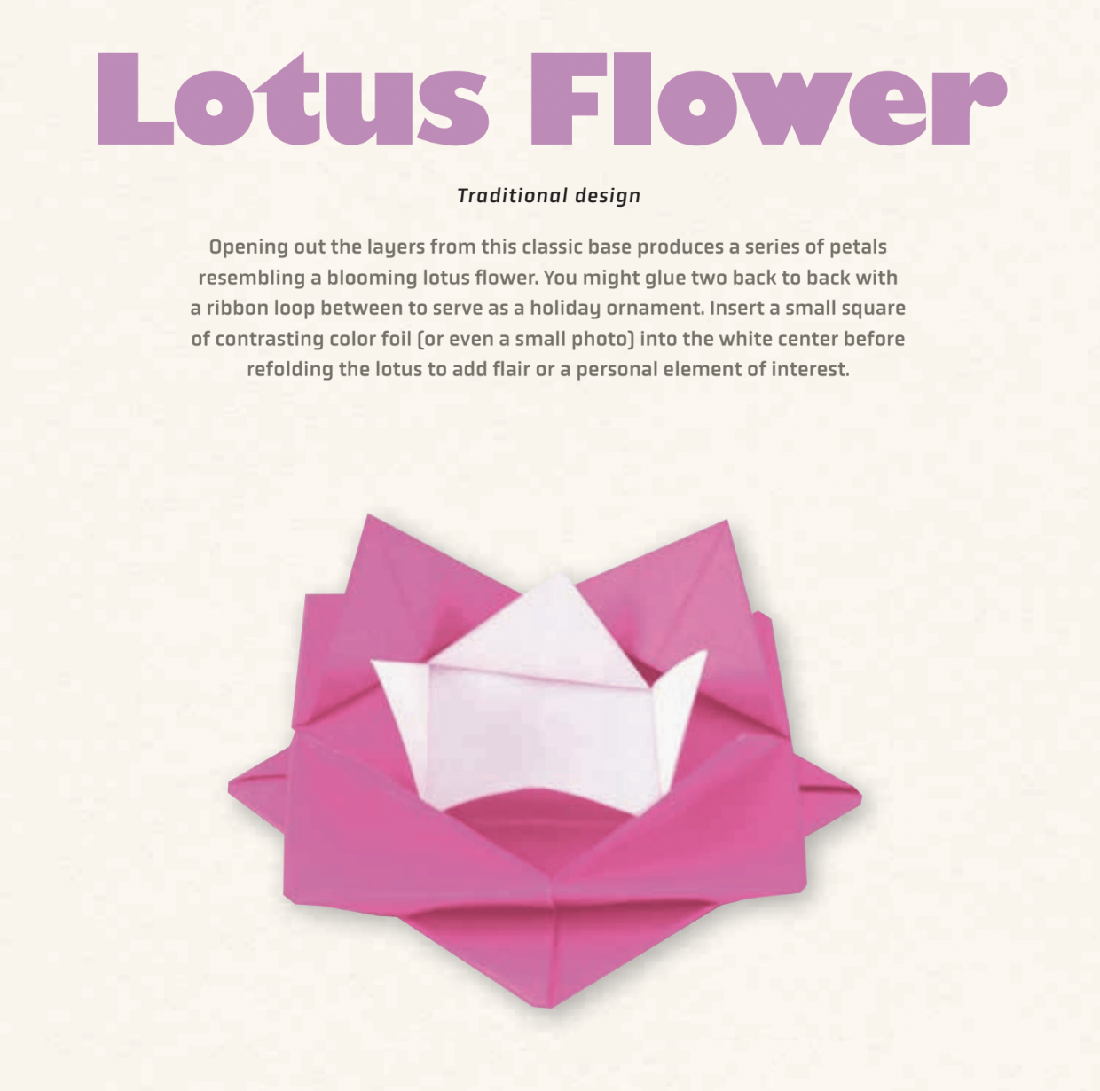 How To Make An Origami Lotus Flower - Folding Instructions - Origami Guide